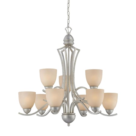 Thomas Triton 9Light Chandelier in Moonlight Silver SL808372